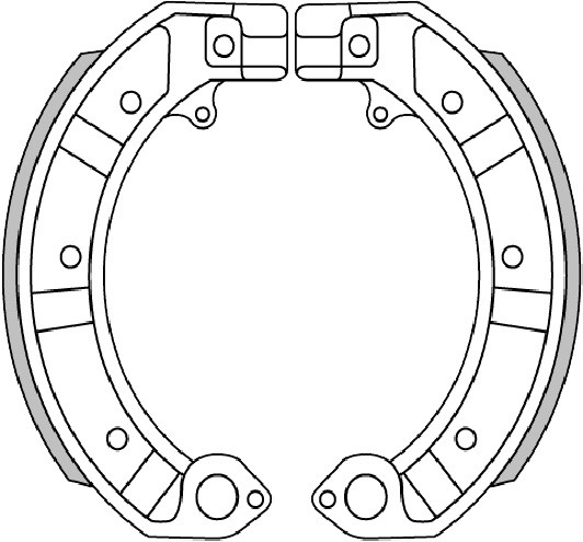 Polini Bremsbackensatz, Ø150x24, ohne Feder