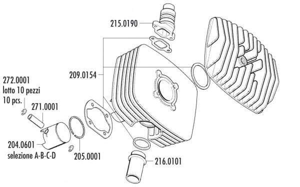 Polini Zylinderkit, Aluminium, Ø 41,6 mm, Zündapp S.6000 (41,6)